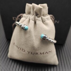 David Yurman 6MM Silver turquoise bracelet